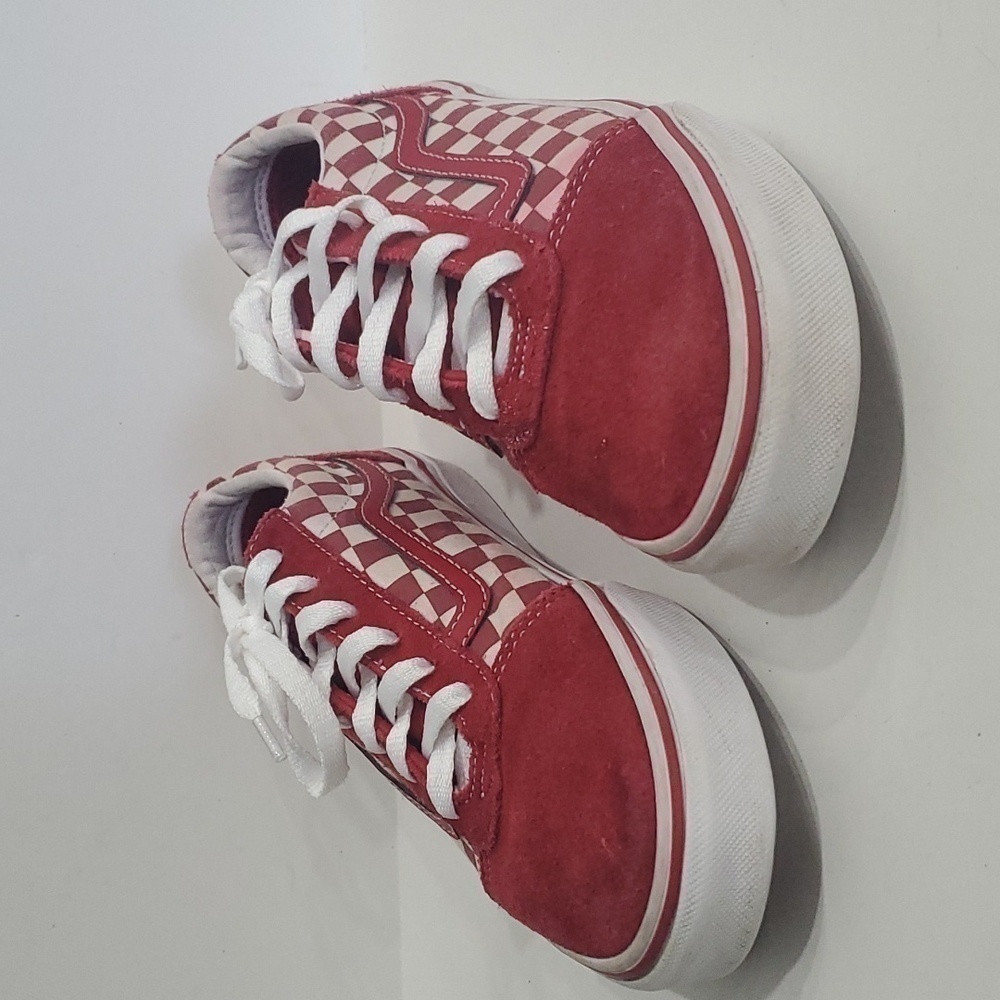 Red Classic Checkerboard Van's size 5